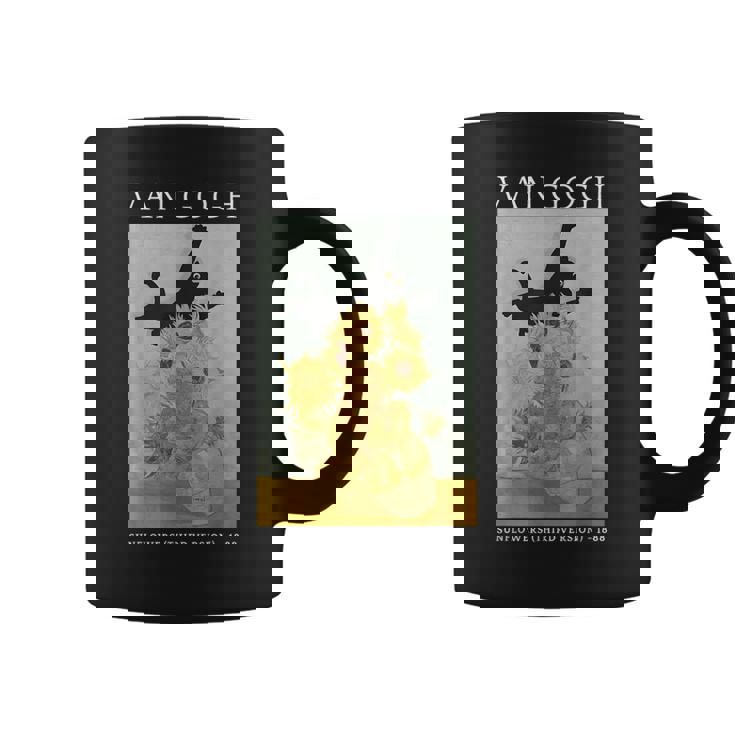 面白いゴッホ ひまわり 猫 ミーム ゴッホ アートグラフィック コーヒーマグ