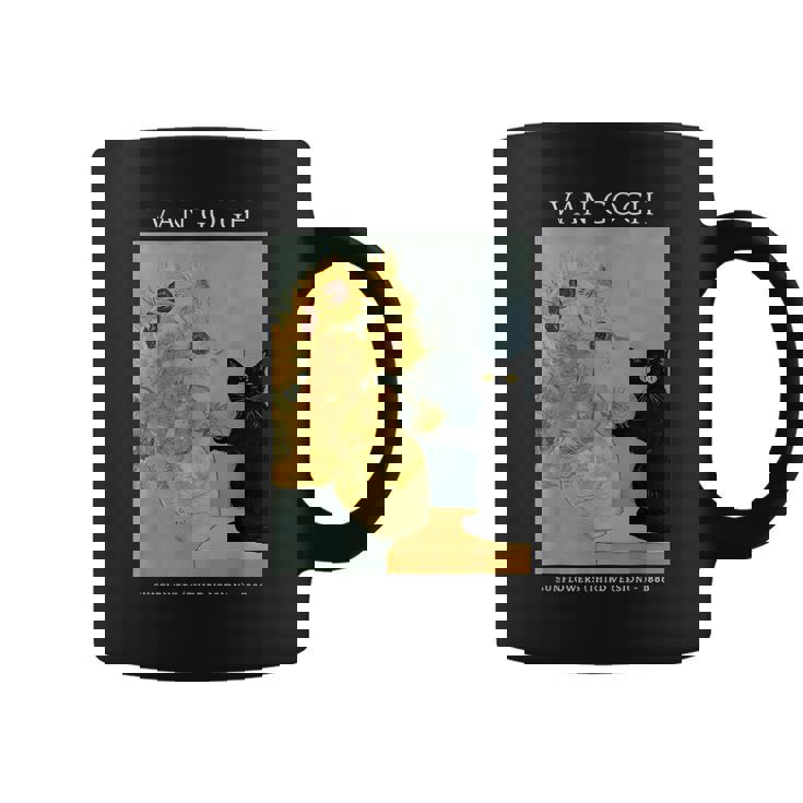 面白いゴッホ ひまわり 猫 ミーム ゴッホ アート コーヒーマグ