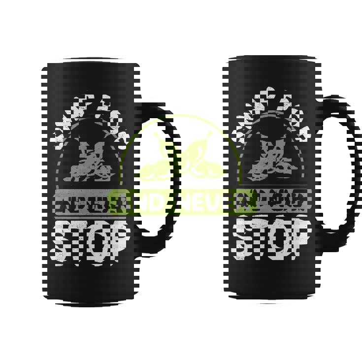 面白いスナップポップと決して止まらない日本料理 枝豆好き。 コーヒーマグ