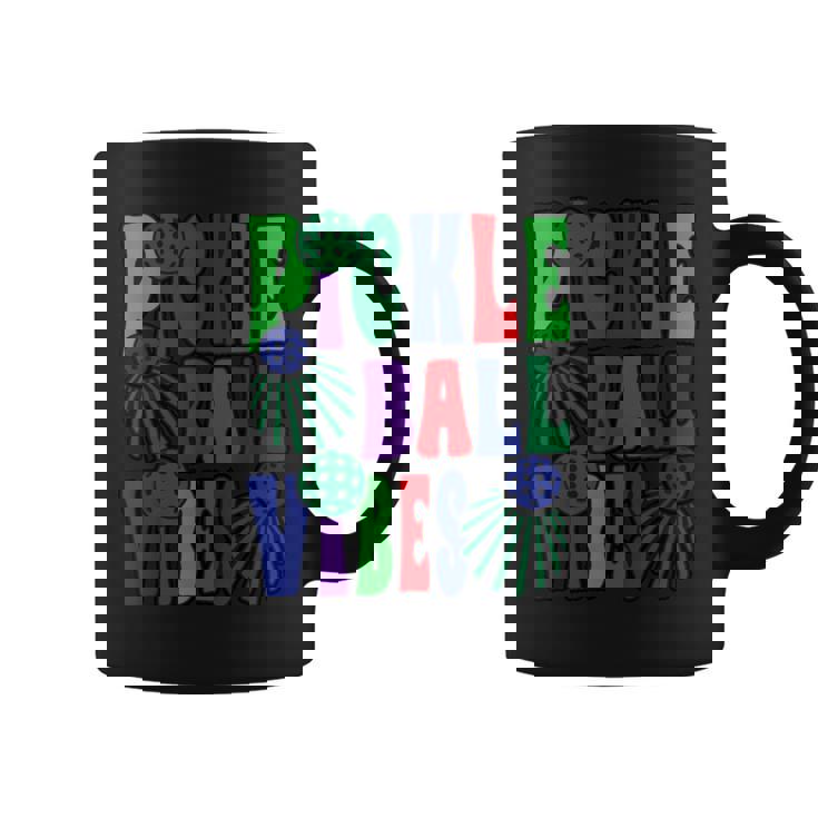 面白いスポーツデザイン女性男性ピックルボール コーヒーマグ