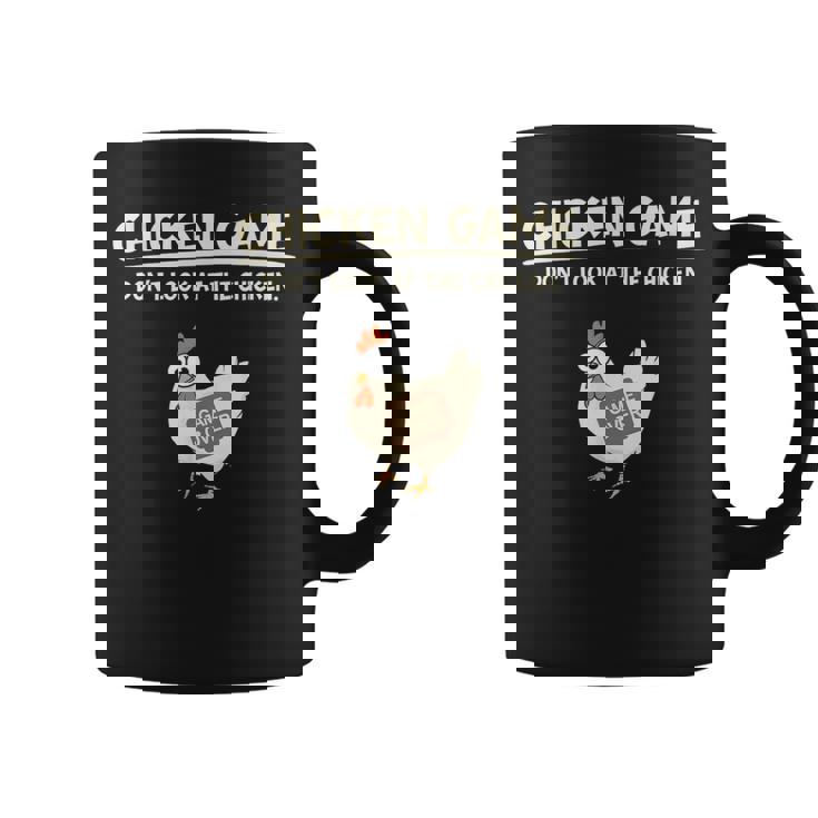 面白いチキンゲーム「見えないデザイン」 コーヒーマグ