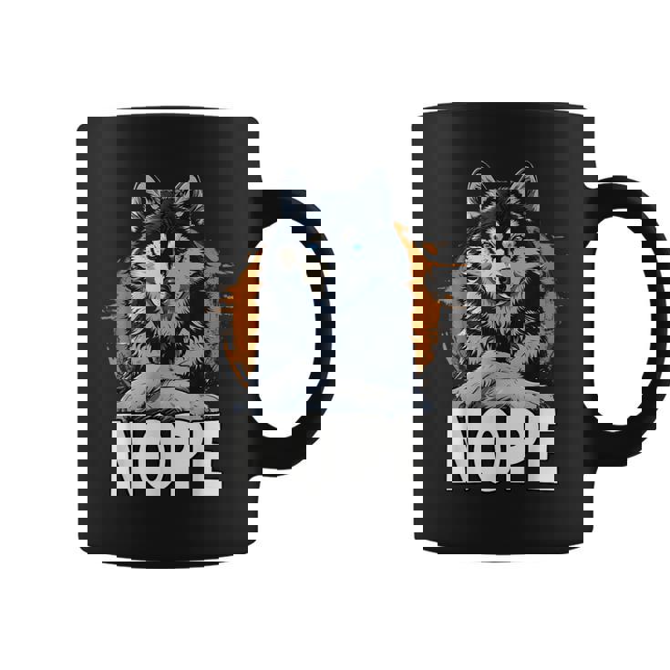 面白いハスキー T、犬の飼い主のための面白い犬の散歩服 コーヒーマグ