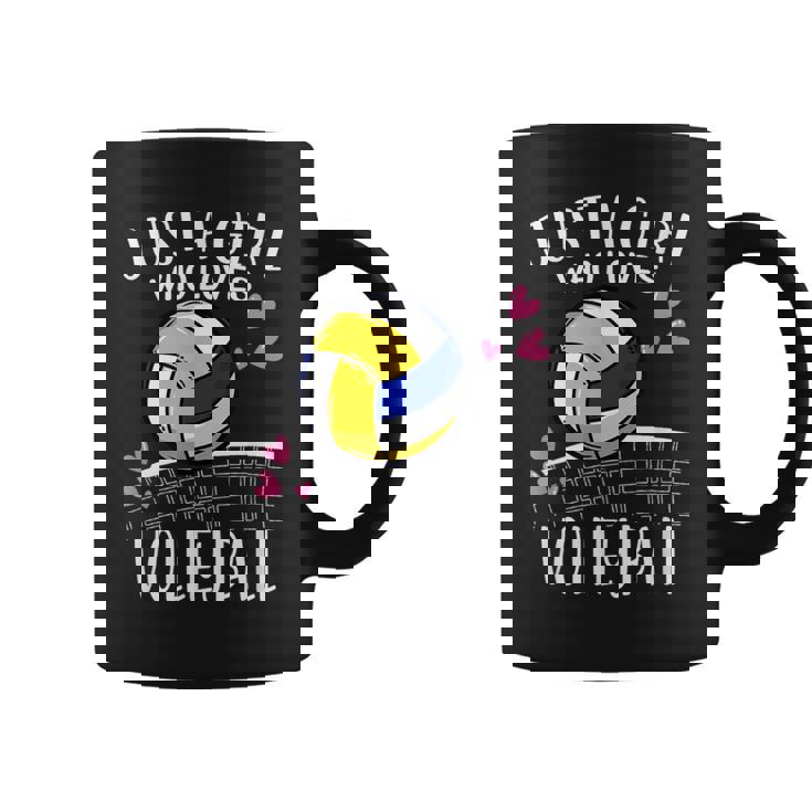 面白いバレーボール愛好家バレーボールを愛するただの女の子 コーヒーマグ