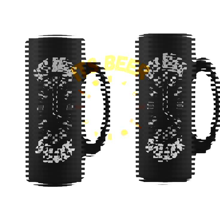 面白いビールoクロックティー。ナショナルビールデー、父の日に。 コーヒーマグ