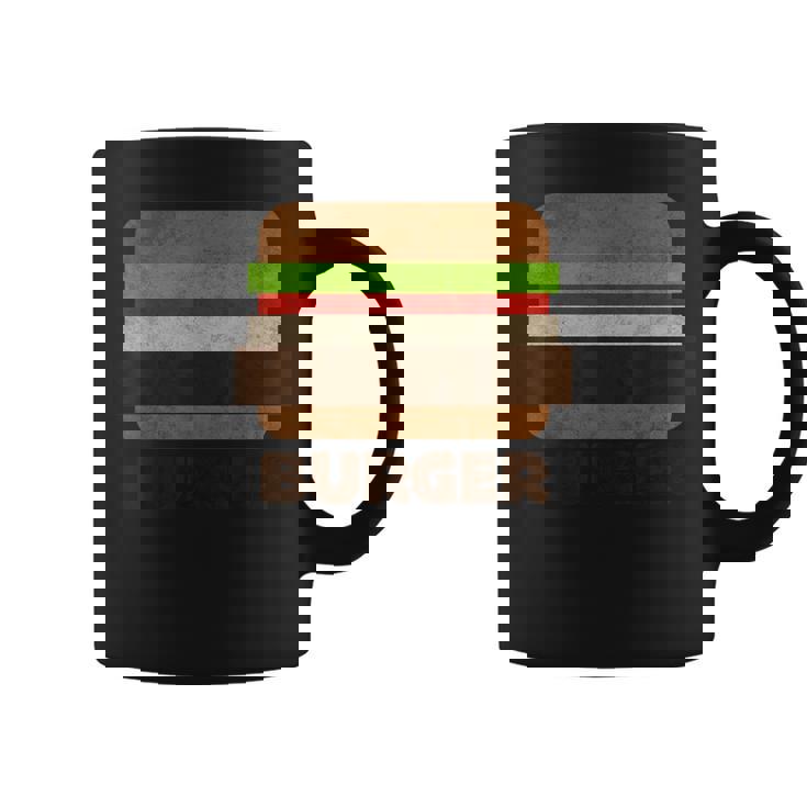 面白いフードハンバーガーのグラフィック。男性と男の子用。 コーヒーマグ