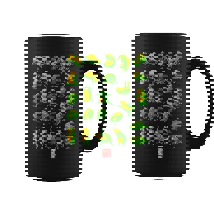 面白いヨガカエルとヒキガエル瞑想 日本のアートグラフィック コーヒーマグ