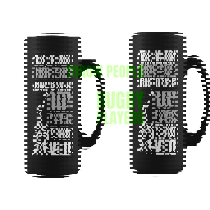 面白いラグビーコーチ、選手、ファンのラグビー。 コーヒーマグ