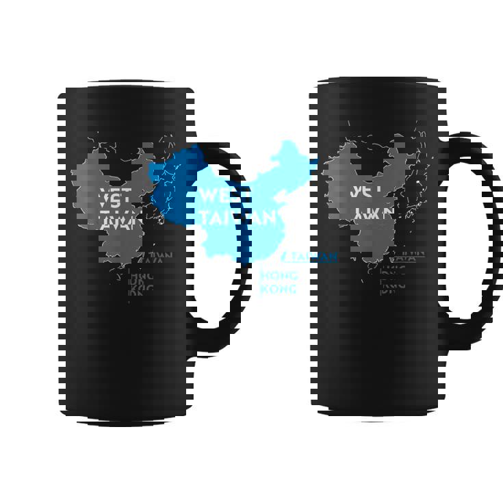 面白い中国地図西台湾 コーヒーマグ