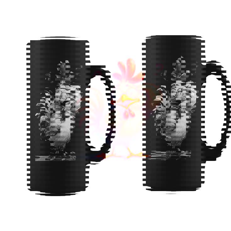 面白い動物、友人や家族のための素晴らしいチキン コーヒーマグ