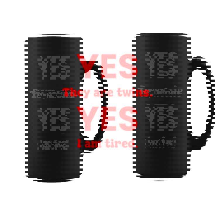 面白い双子子育てはい双子ですはい私は疲れています コーヒーマグ