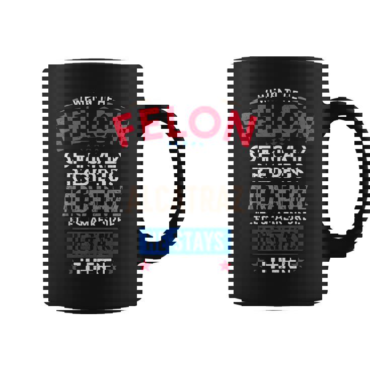 面白い反トランプ・フェロン・アルカトラズ コーヒーマグ