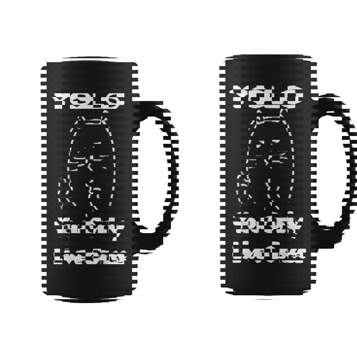 面白い猫 Tピースギフト Yolo 猫愛好家に コーヒーマグ