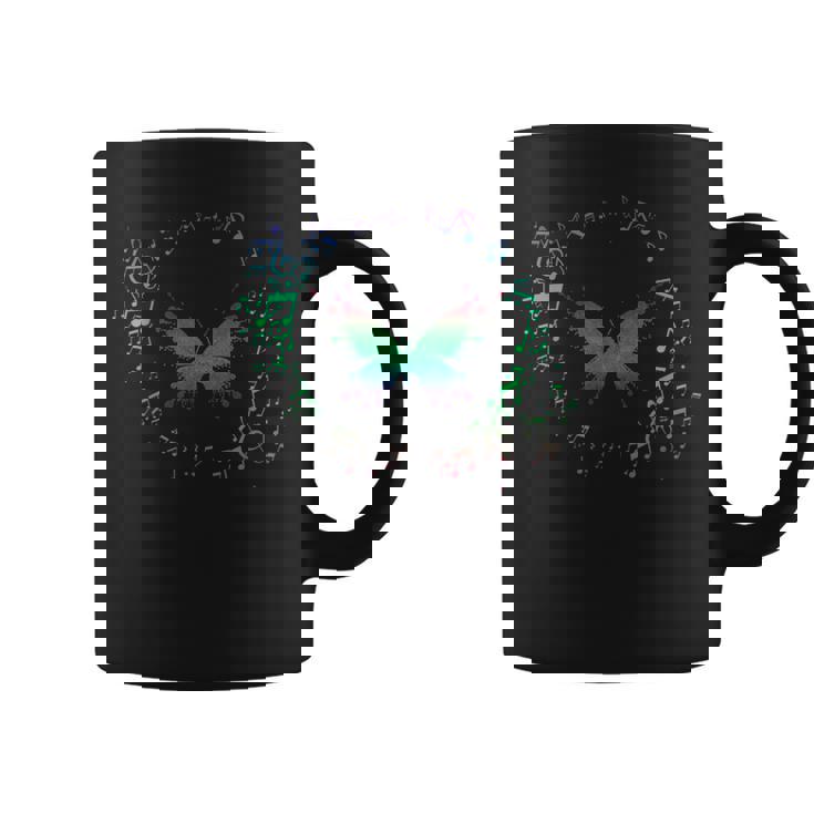 音符 蝶 コーヒーマグ