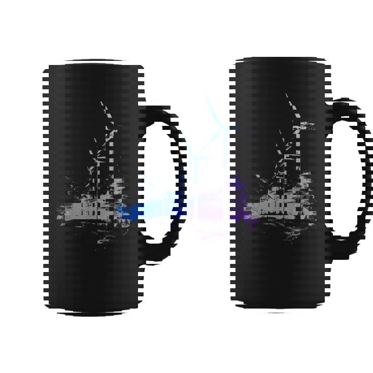 風力発電所 風車 タービン 再生可能エネルギー コーヒーマグ