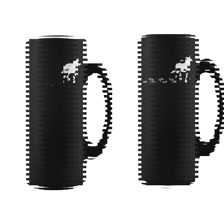 馬の線路、馬蹄、乗馬。 コーヒーマグ