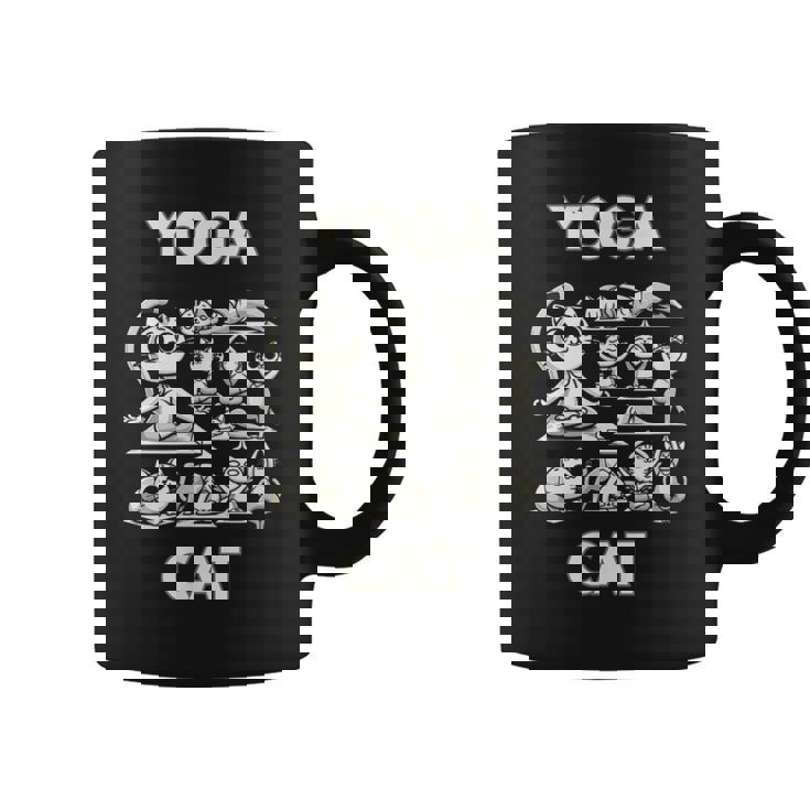 魅力的な禅猫のポーズ 気まぐれな猫ヨガ コーヒーマグ