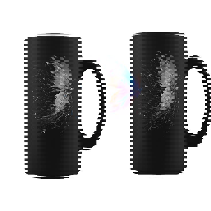 魔法の蝶 神秘的な蝶 銀河 星 コーヒーマグ