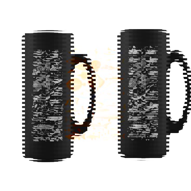 魚の概要と名前。 コーヒーマグ