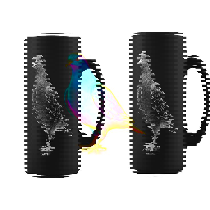 鳩 カラフル 動物 動物園 アートワーク 鳩 コーヒーマグ