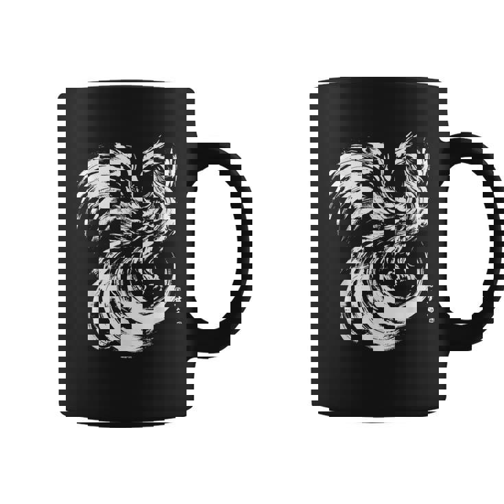 鳳凰 面白いtシャツ イラスト 絵 タトゥー 刺青 風 メンズ おもしろ 面白い 服 オリジナル ドラゴン ネタ 浮世絵 コーヒーマグ