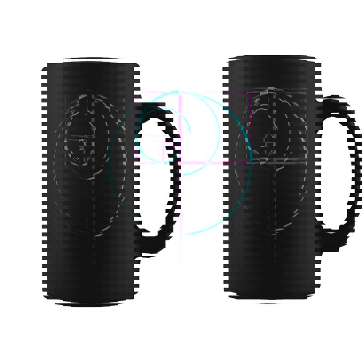 黄金比のティールとパープル コーヒーマグ