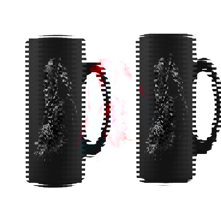 黒と赤のデザインの死神。 コーヒーマグ
