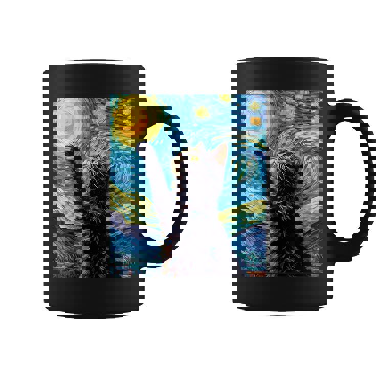 黒猫のヴィンテージアート 猫好き 猫飼い 猫 ネコ ねこくろねこ好き 面白い サプライズ ギフト にゃんこ コーヒーマグ