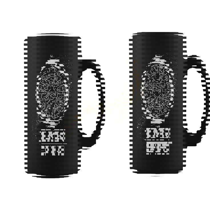 龍体文字 フトマニ図 神代文字 龍神様 縄文 ハニワ かっこいい 開運 言霊 お守り コーヒーマグ