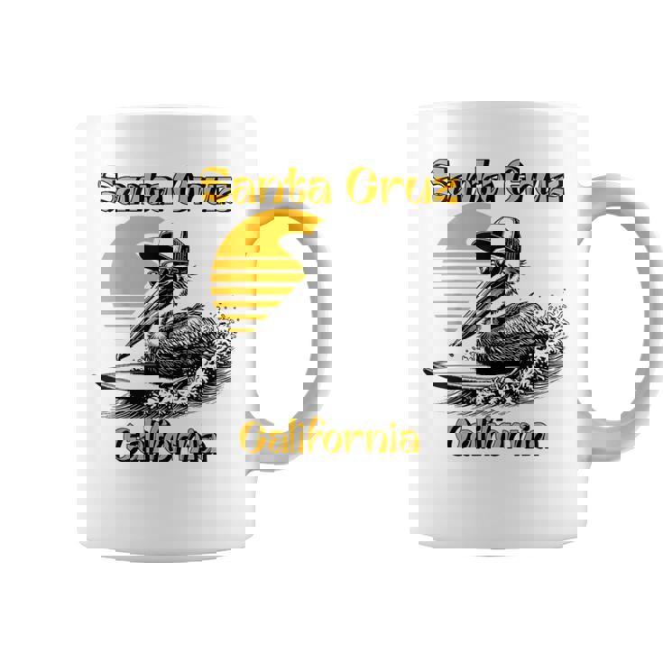 70S 80S Ca レトロ サーフィン ペリカン サンタクルーズ コーヒーマグ