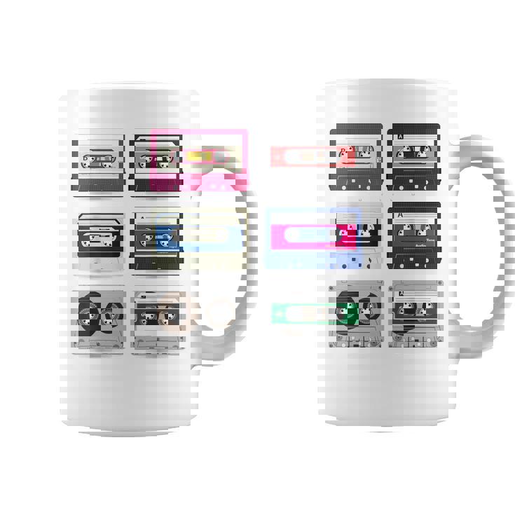 80 年代のロック カセット T シャツ男性ヴィンテージ ロック カセット テープ コーヒーマグ