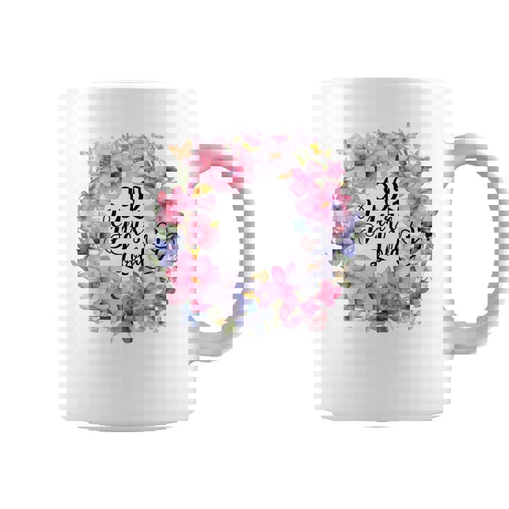 92年間愛された 92歳の誕生日フローラルリース 長袖tシャツ コーヒーマグ