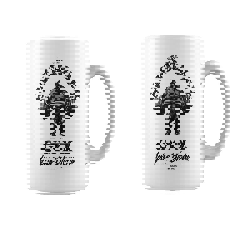 964シルバーバックゴリラ、ジムアパレル、ボディビルディング、類人猿。 コーヒーマグ