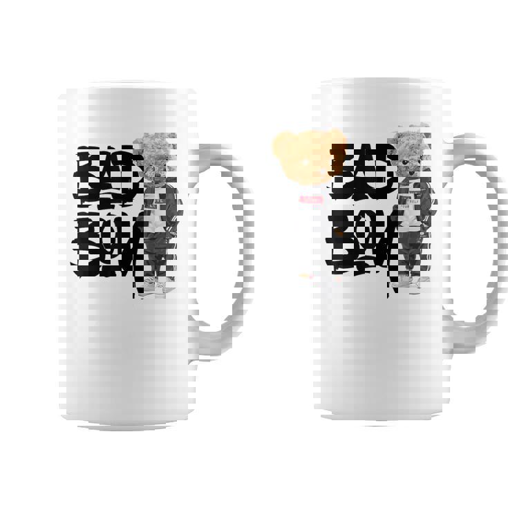 Angry Bad Boystyle、クールなテディベア、バッドボーイグラフィックデザイン。 コーヒーマグ