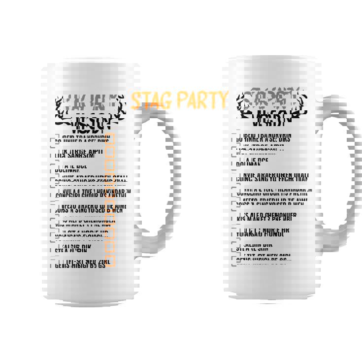 Bachelors Party Checklisttag Do Party Taza de café