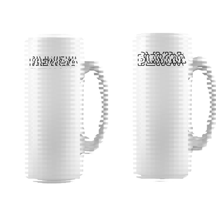 Balenaicana《ばれないかな》ホワイト 白 ロゴ【変なデザイン屋さん】ブランド パロディ 面白デザイン 長袖tシャツ コーヒーマグ