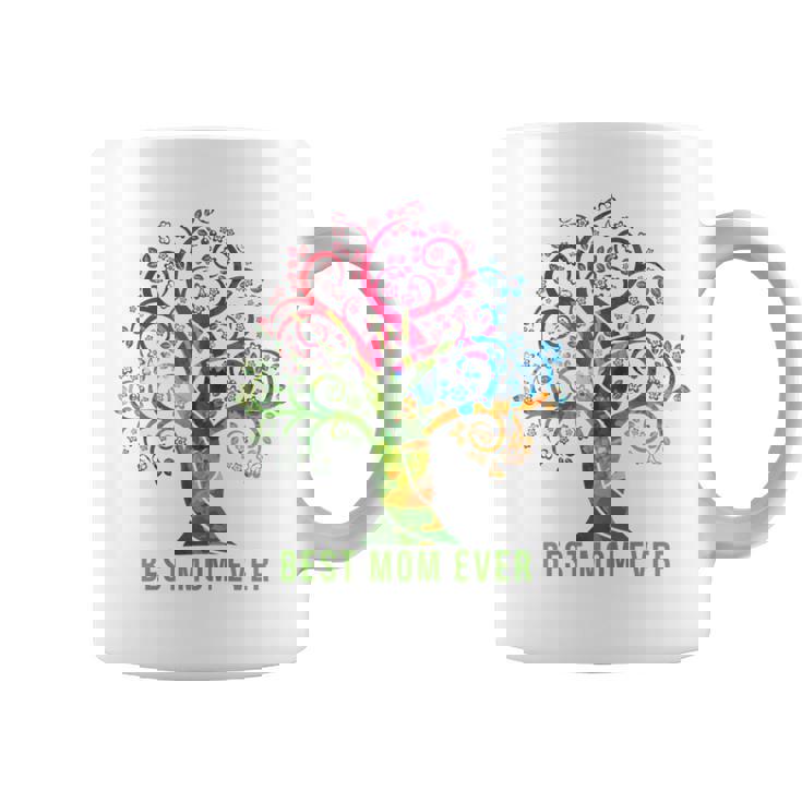 Best Mom Ever Colorful Tree Of Life Coffee Mug