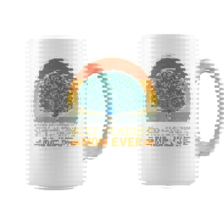 Best Peacock Mom Ever Retro Vintage Peacock Lover Mommy Coffee Mug