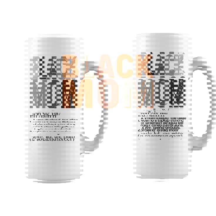 Black Mom Definition Afro African American Mom Mother's Day Coffee Mug