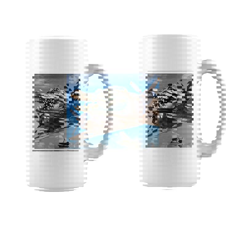 Bombardino Crocodilo イタリアンブレインロットミーム 長袖tシャツ コーヒーマグ