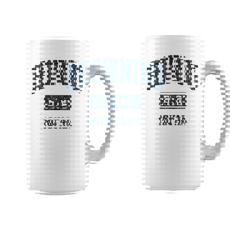 Browning Montana Mt ビンテージ スポーツ 確立 ネイビーデザイン 長袖tシャツ コーヒーマグ