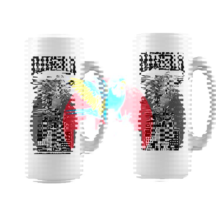 Budgiezilla 面白いインコ セキセイインコ セキセイインコ セキセイインコ 鳥好き コーヒーマグ