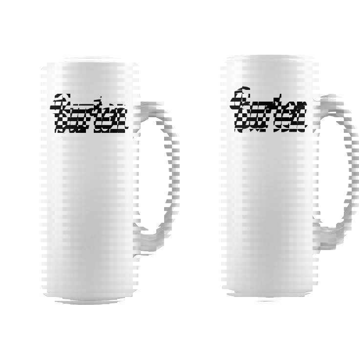 Burton バートン の名前を言うトップ コーヒーマグ