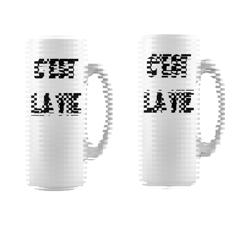 C'est Laie フランス語格言グラフィックデザイン コーヒーマグ