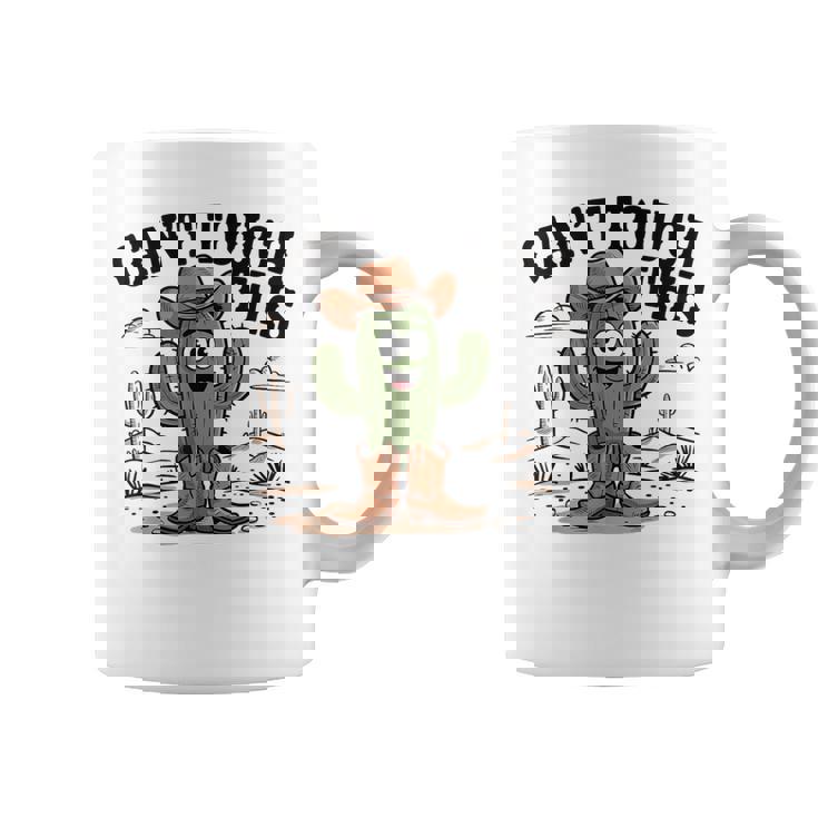 Can't Touch This Cactus Cowboy ウエスタンカートゥーン ユーモア コーヒーマグ