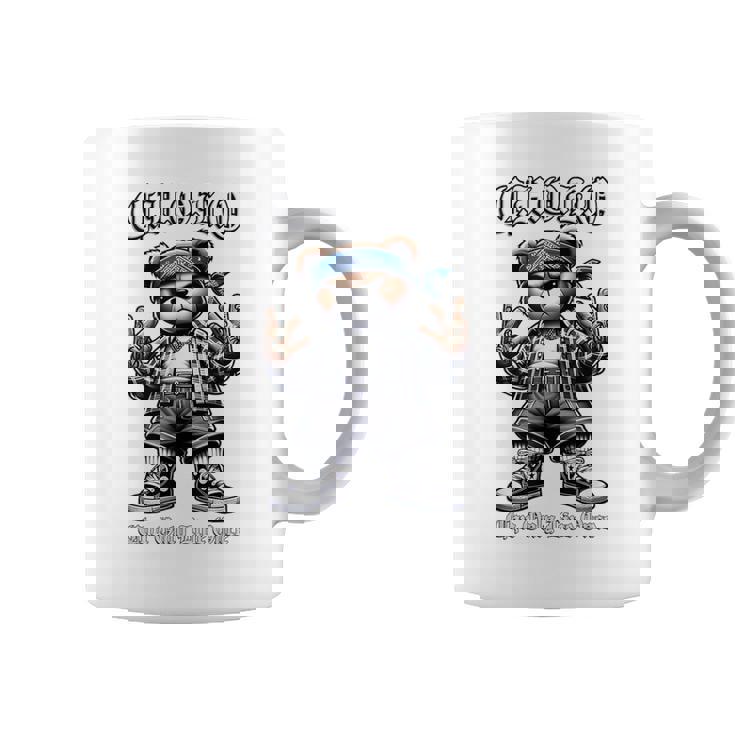 CHOLO Chu Only Live Once ヒップホップ テディベア チカーノ アート コーヒーマグ