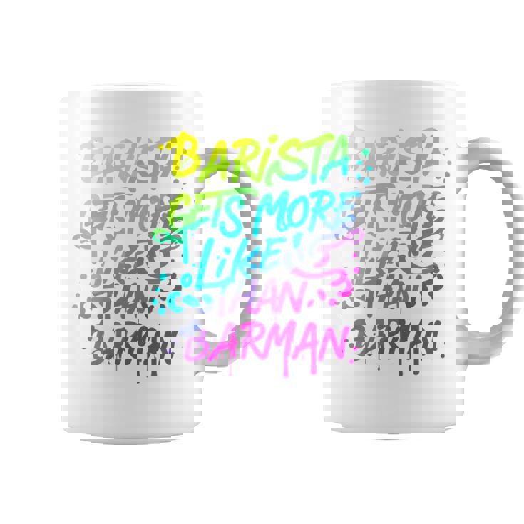 Cool Barista Gets More Likes Than Barman、バリスタ、バーマンより 長袖tシャツ コーヒーマグ