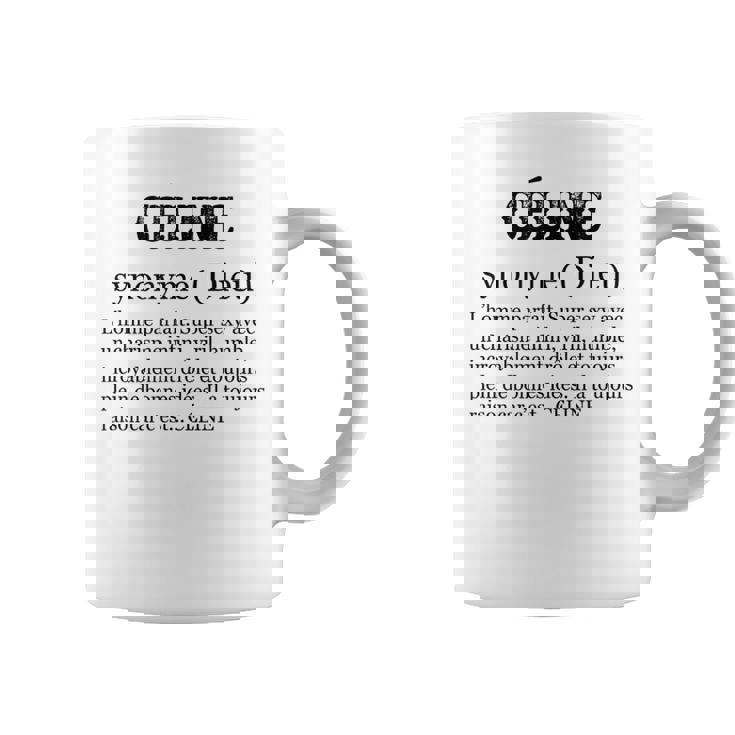 Céline ファーストネームの定義 コーヒーマグ