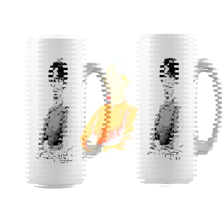 Daw Aunganuu Kyi-Signature 長袖tシャツ コーヒーマグ