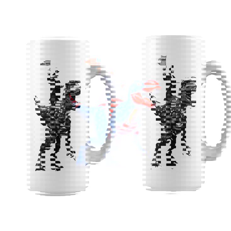 Dino Abraham Lincoln 4Th Of July Boys American Flag コーヒーマグ