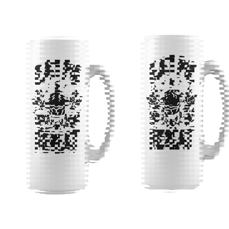 Eat Pie Repeat 面白い感謝祭のユーモア コーヒーマグ